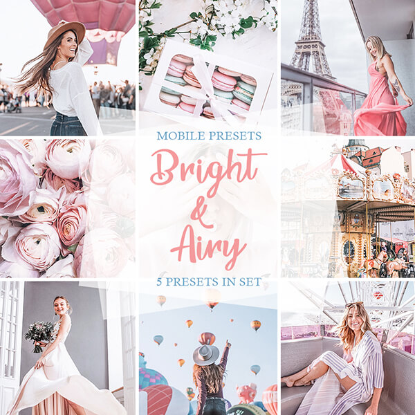 banner mobile presets bright and airy